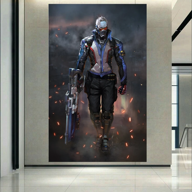 استیکر طرح گیم Overwatch مدل Soldier 76 کد AR1330