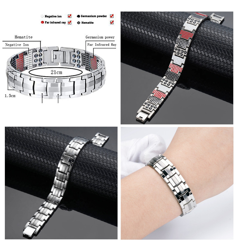 دستبند مغناطیسی مدل hematite کد a73 دستبند مغناطیسی مدل hematite کد a73