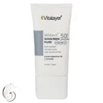 فلوئید ضدآفتاب بی‌رنگ ویتالیر SPF50 مدل Whitevit مناسب انواع پوست، حجم 50 میلی‌لیتر