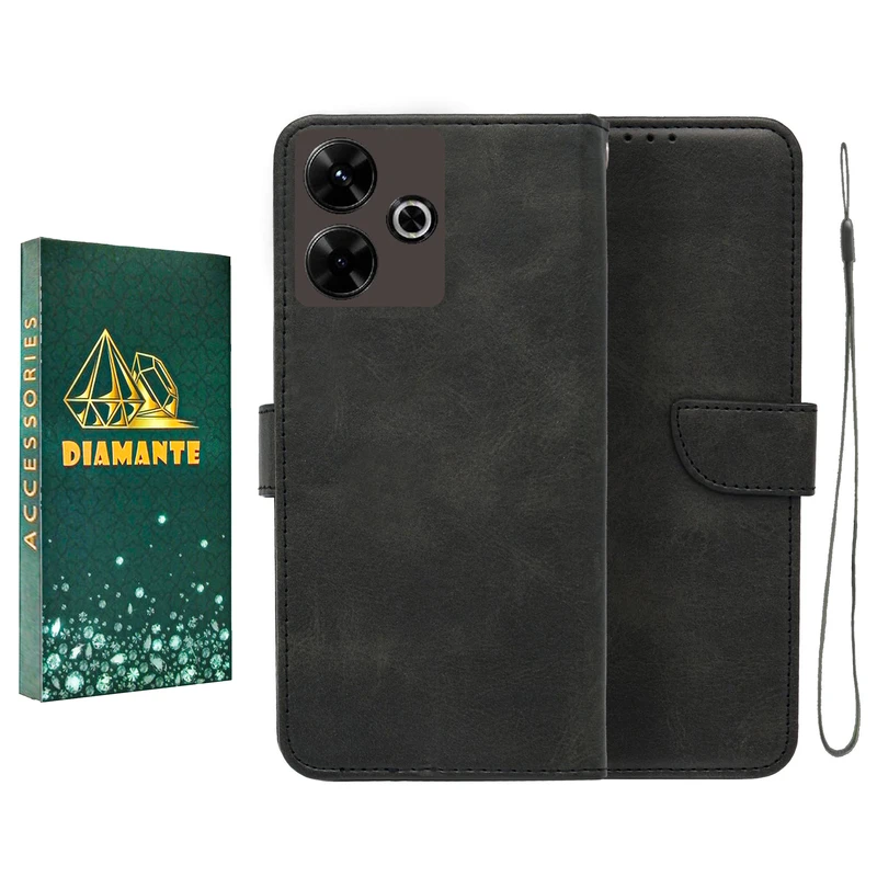 کیف کلاسوری دیامانته مدل Bandaviz Gn مناسب برای گوشی موبایل شیائومی Poco M6 به همراه بندآویز