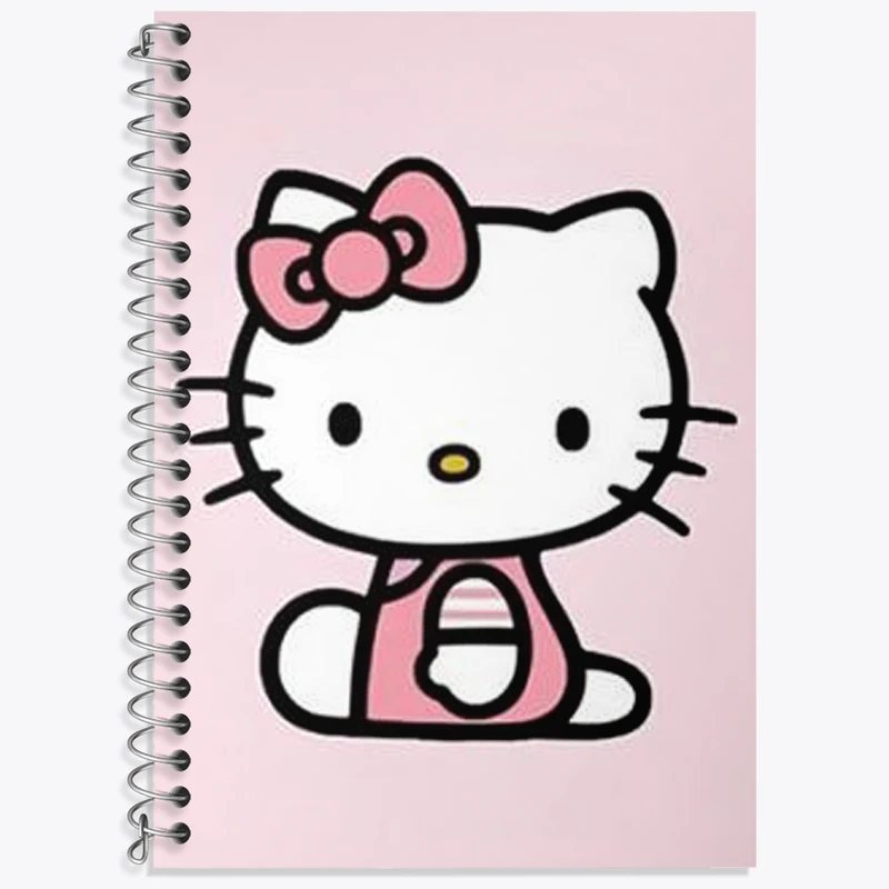 دفتر زبان 50 برگ خندالو مدل دو خط طرح هلو کیتی (Hello Kitty) کد N1842