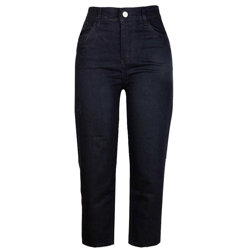 نکته خرید - قیمت روز شلوار جین زنانه دکسونری مدل 256006802 مام استایل قد نود رنگ مشکی خرید