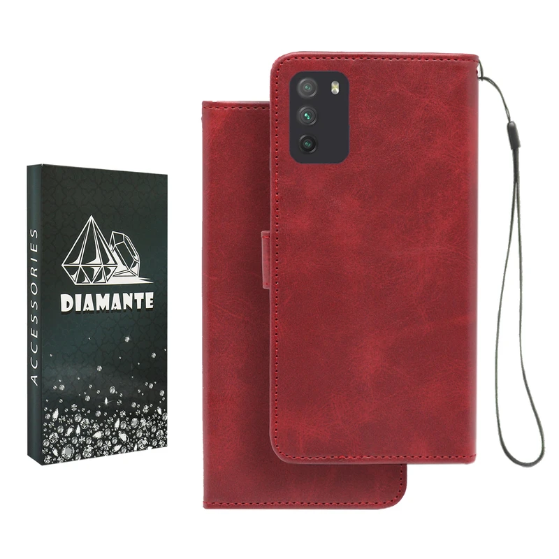 کیف کلاسوری دیامانته مدل Mortand Bk مناسب برای گوشی موبایل شیائومی Poco M3 به همراه بندآویز