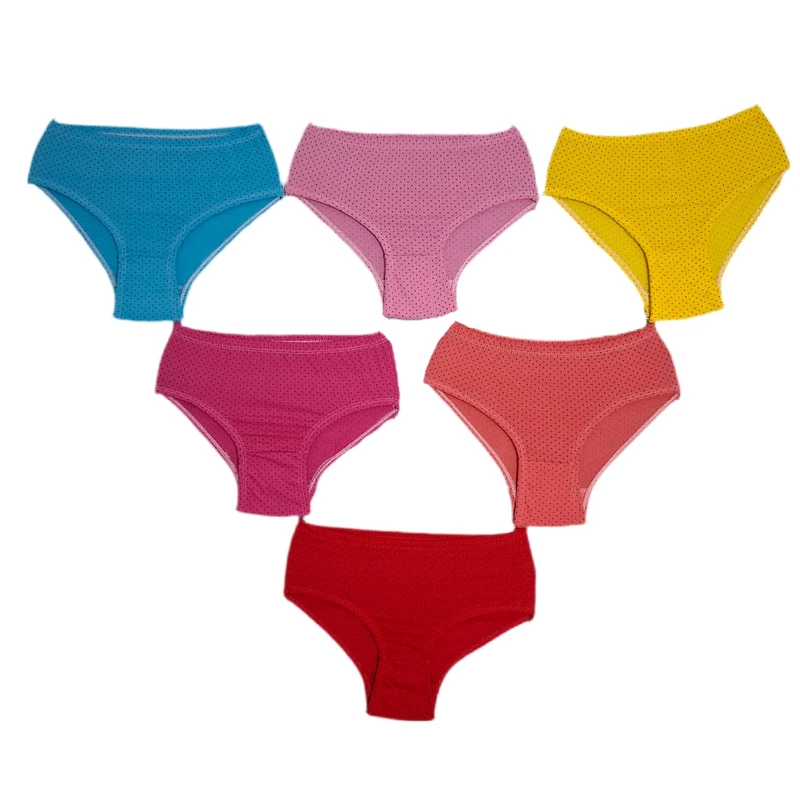 شورت زنانه مدل لیفه ای خالدار بسته ۶ عددی