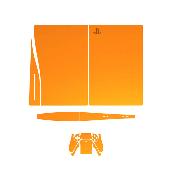 برچسب کنسول و دسته بازی PS5 ماهوت مدل Matte-Orange