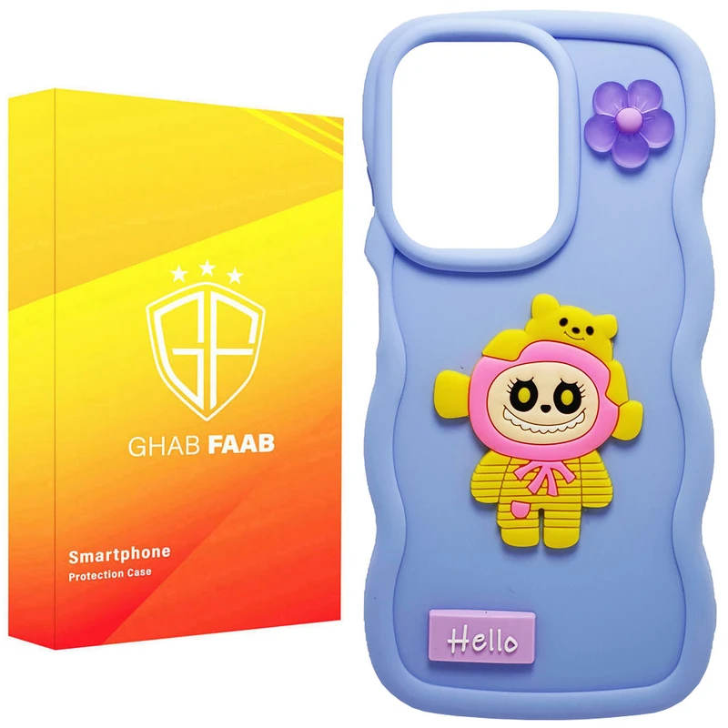 کاور قاب فاب مدل لبوبو سیلیکونی طرح دخترانه مناسب برای گوشی موبایل شیائومی  Redmi Note 14 4G