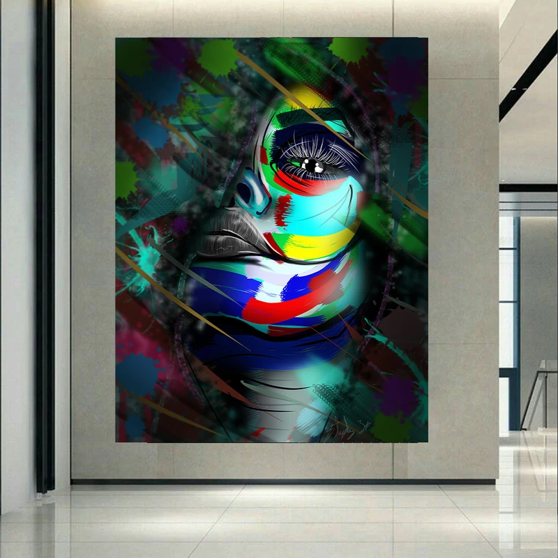 تابلو بوم طرح آرایشگاه زنانه مدل چهره کد AR125