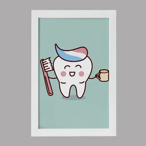تابلو کودک خندالو مدل دندان و دندان پزشکی کودکانه کد 36779