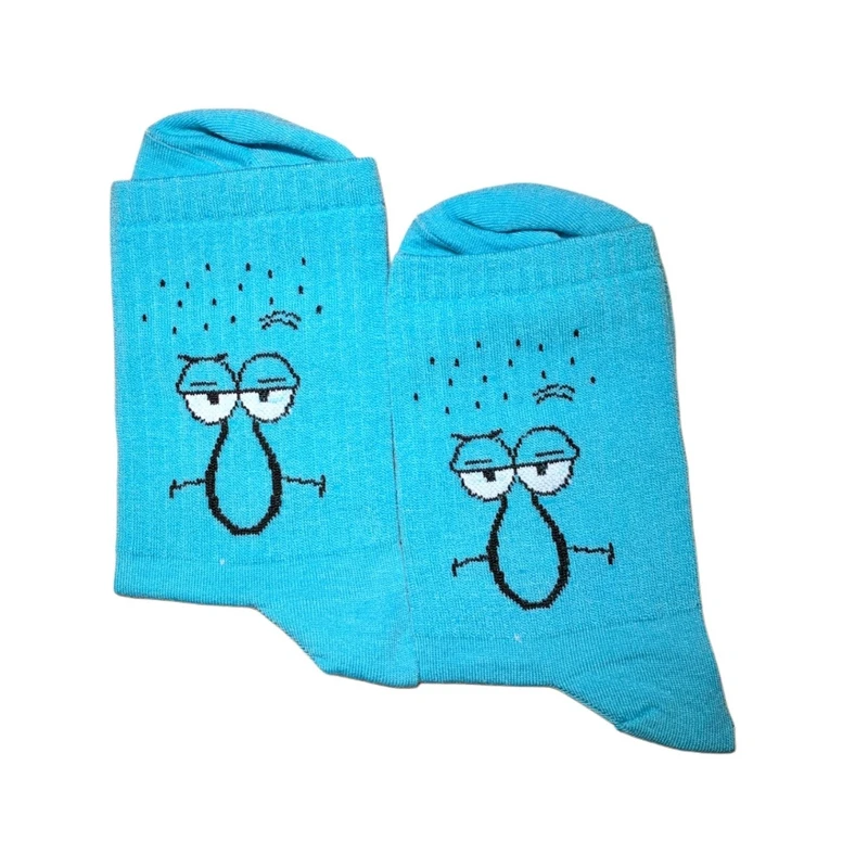 جوراب ورزشی ساق بلند زنانه مدل کارتونی طرح اختاپوس