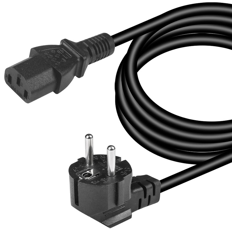 کابل برق سه پین منبع تغذیه کامپیوتر مدل IEC C13 طول 1.8 متر