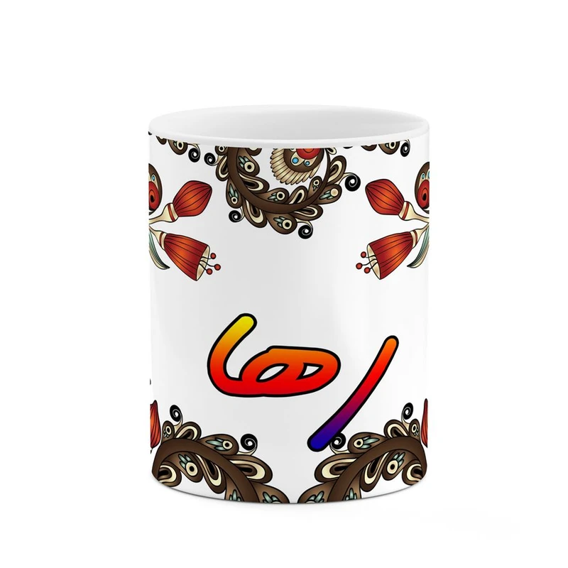ماگ کاکتی مدل اسم رها طرح سنتی گل و بته کد mgh45277