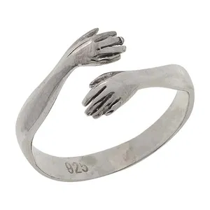 انگشتر نقره زنانه مدل آغوش کد 598