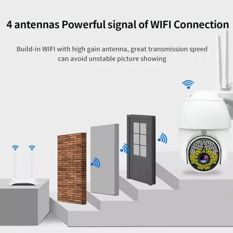 دوربین مداربسته بی سیم تحت شبکه مدل WarmLight V380 Pro