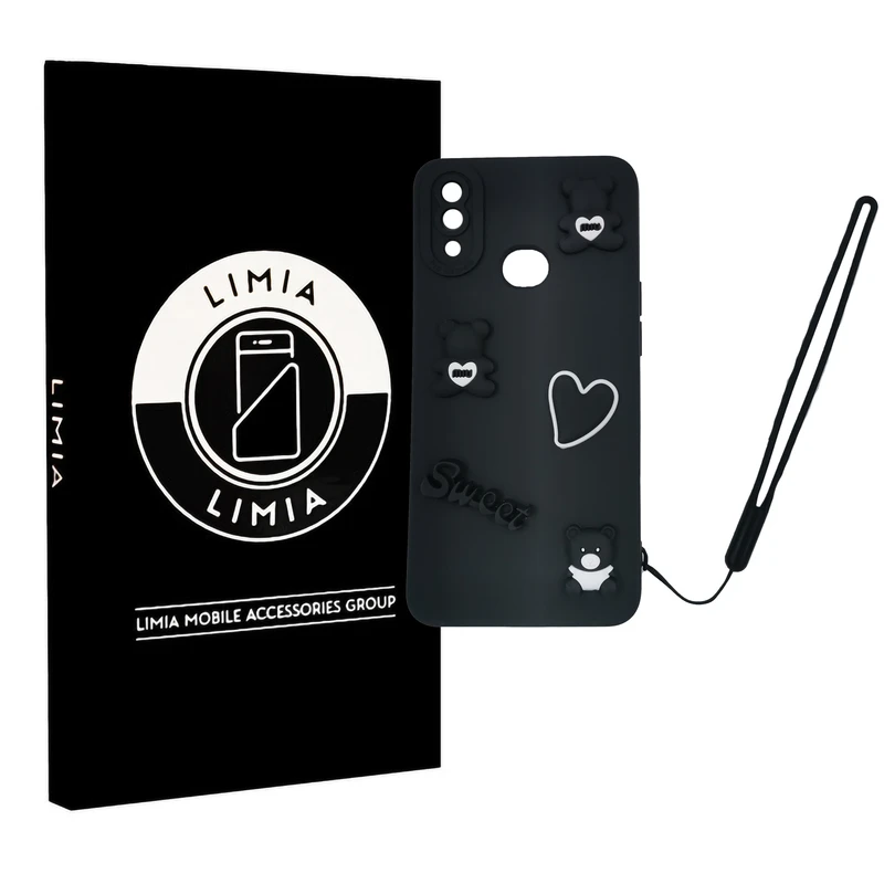 کاور لیمیا مدل عروسکی لنزدار ژله ای طرح Sweet مناسب برای گوشی موبایل سامسونگ Galaxy A10s به همراه بند آویز