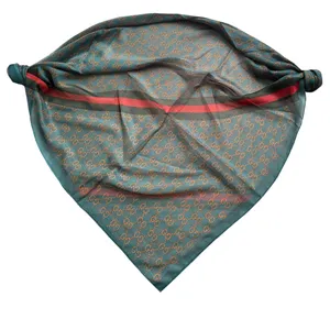 روسری زنانه مدل حریر ابرشیم زنجیری کد 2