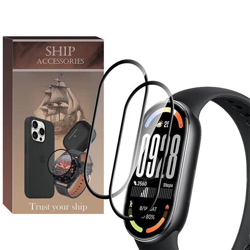 محافظ صفحه نمایش شیپ مدل PMMA SH مناسب برای ساعت هوشمند شیائومی Mi Band 10 بسته دو عددی