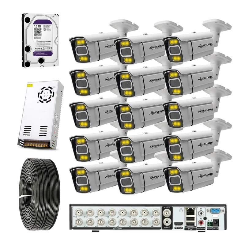سیستم امنیتی مدل FULL KIT AHD 15 CCTV - سیستم امنیتی مدل FULL KIT AHD 15 CCTV -