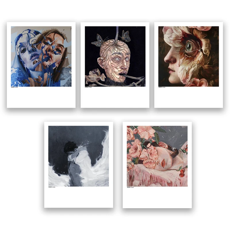 آویز تزیینی عرش مدل هنری صورت کد Asa811 مجموعه پنج عددی