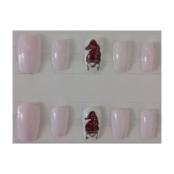 ناخن مصنوعی مدل بابانوئل بسته ده عددی