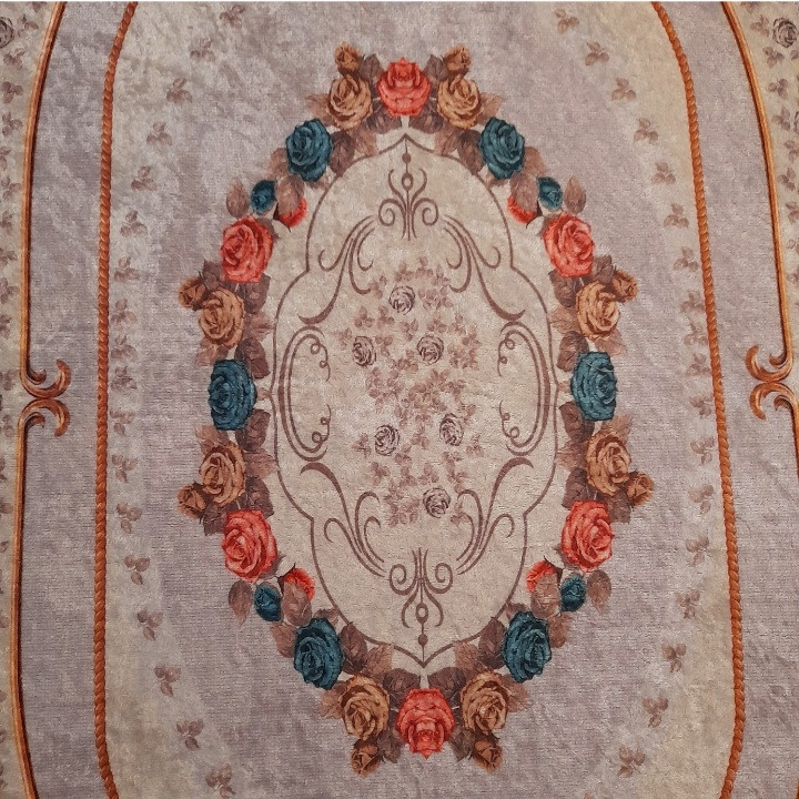 فرش پارچه ای مدل بیضی ترمزدار کد 444