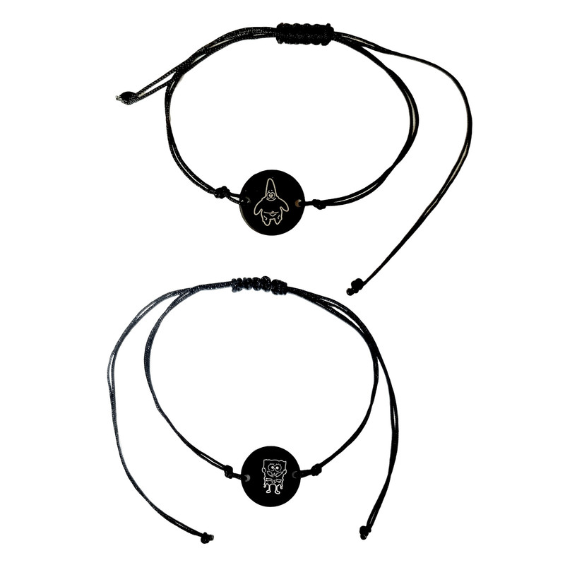 دستبند مدل دوستی پاتریک و باب اسفنجی بسته 2 عددی دستبند مدل دوستی پاتریک و باب اسفنجی بسته 2 عددی