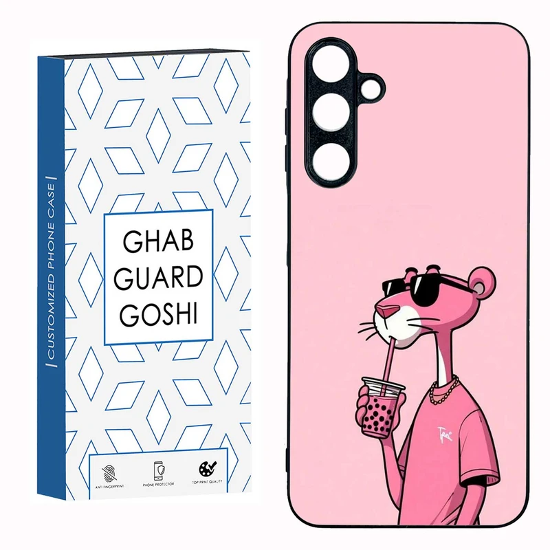 کاور قاب گارد گوشی طرح پلنگ صورتی کد TPU-213 مناسب برای گوشی موبایل سامسونگ GALAXY A16