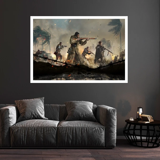 تابلو بکلیت طرح بازی Call of Duty مدل قاب شاسی W-s8763