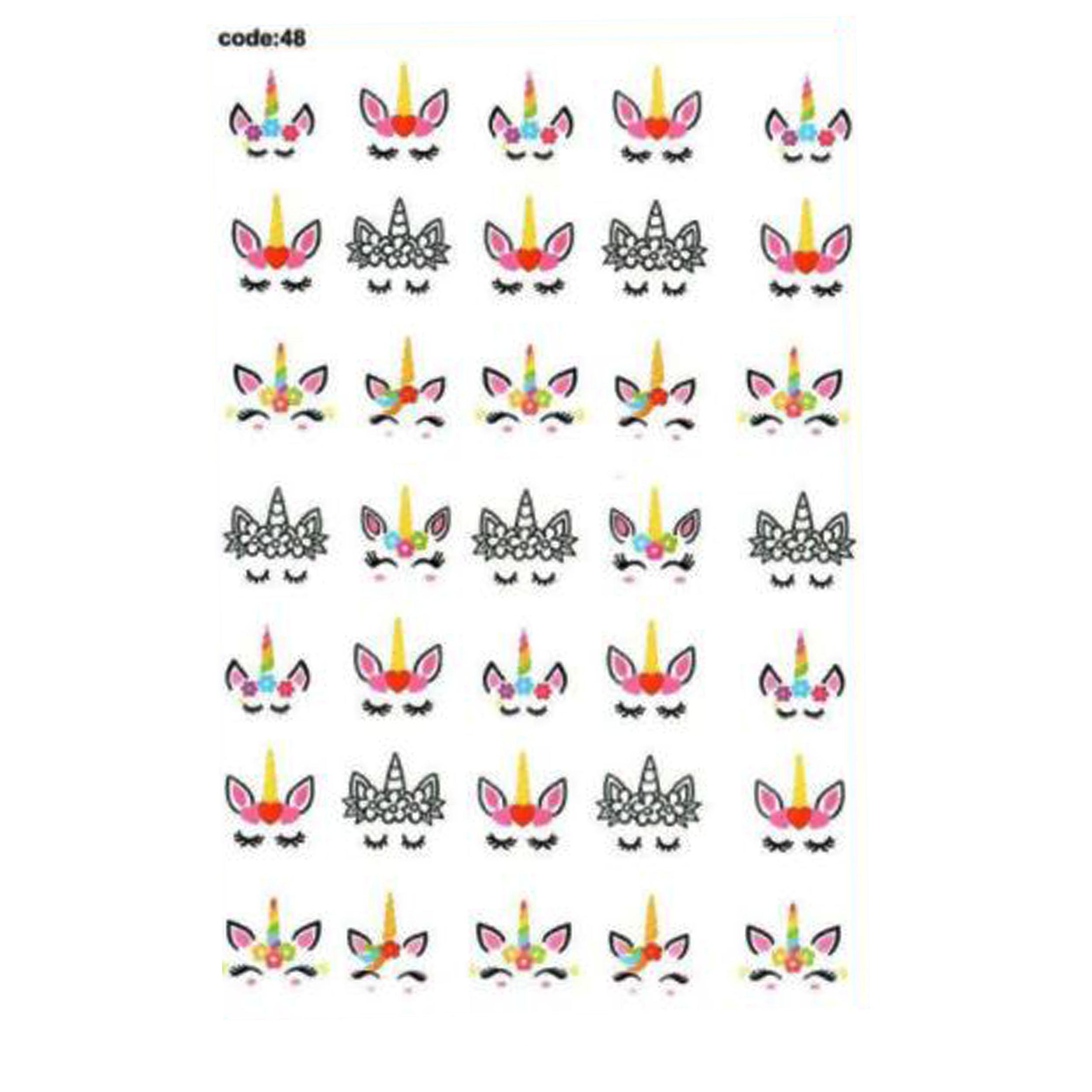 برچسب لنز ناخن کد 48