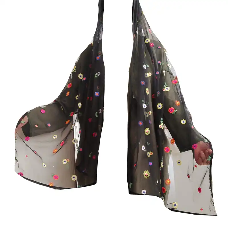 شال زنانه مدل توری گلدوزی مجلسی