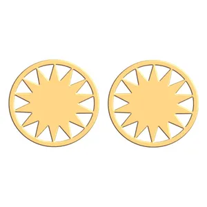 گوشواره طلا 18 عیار زنانه فرشته مدل اسلیمی WEL-000029