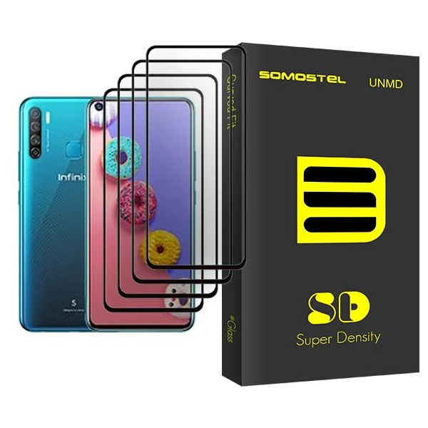 محافظ صفحه نمایش سوماستل مدل SD Glass MIX004 مناسب برای گوشی موبایل اینفینیکس S5 بسته چهار عددی