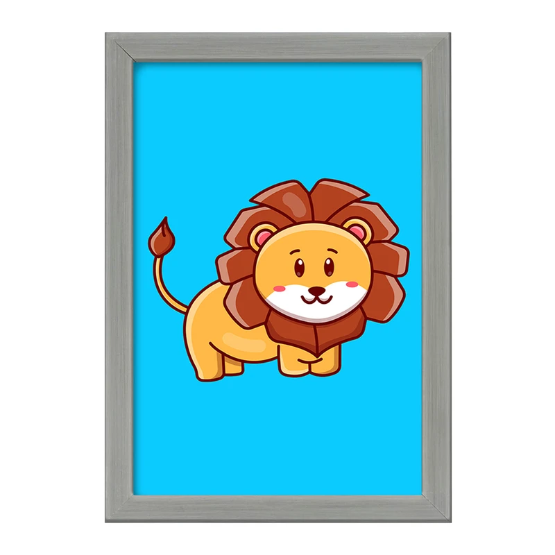 تابلو خندالو طرح حیوانات بامزه شیر کد 25418