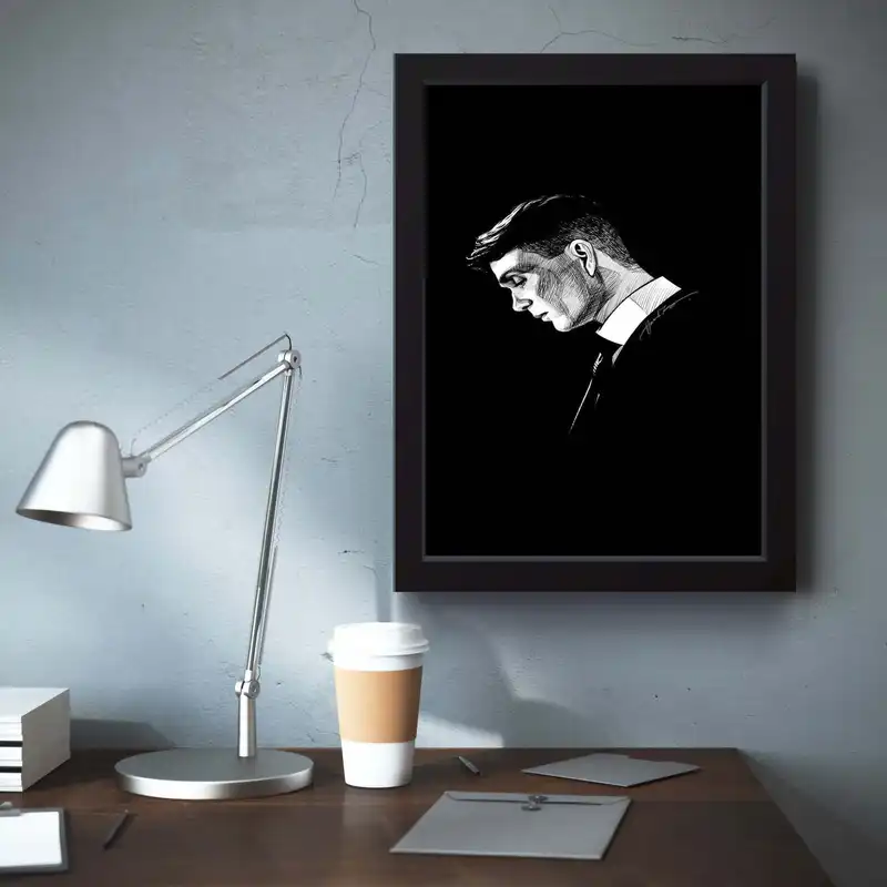 تابلو مدل مینیمال Tommy Shelby کد m50302
