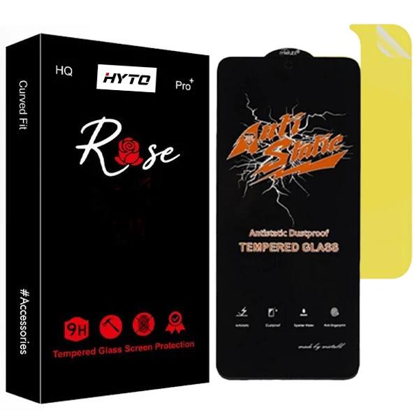 محافظ صفحه نمایش هیتو مدل Rose Antistatic Touch مناسب برای گوشی موبایل اپل iPhone 16 pro max به همراه برچسب پوششی