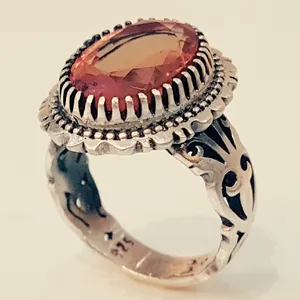 انگشتر نقره مردانه مدل سنگ الکساندریت کد P8700