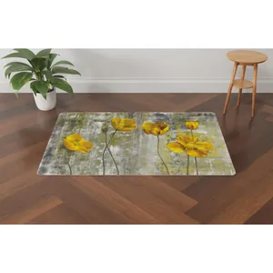 پادری مدل سه لایه رویه مخمل طرح گل کد S511 سایز 75x45 سانتی متر