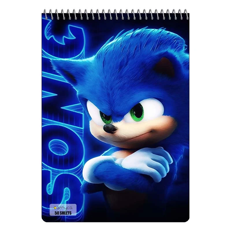 دفتر نقاشی 50 برگ سیمی کارنیکا طرح سونیک Sonic کد 89120