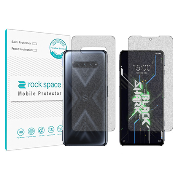 محافظ صفحه نمایش مات راک اسپیس مدل HyMTT مناسب برای گوشی موبایل شیائومی Black Shark 4S به همراه محافظ پشت