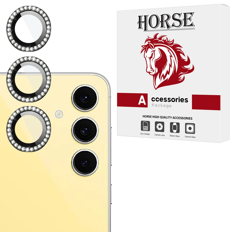 محافظ لنز دوربین شیشه‌ای هورس مدل NRIH20 مناسب برای گوشی موبایل سامسونگ Galaxy S24 FE 5G