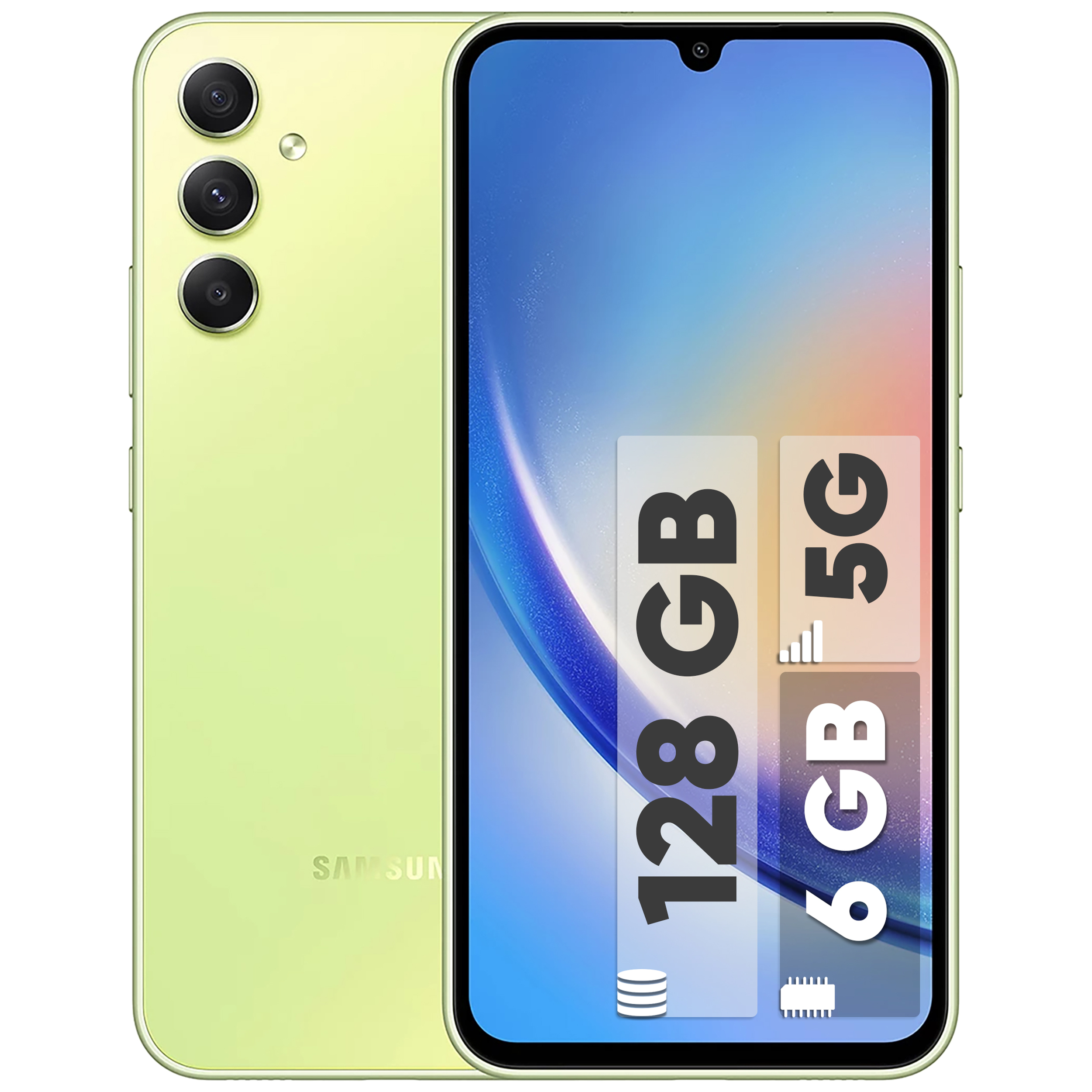 گوشی موبایل سامسونگ مدل Galaxy A34 5G دو سیم کارت ظرفیت 128 گیگابایت و رم 6 گیگابایت به همراه شارژر سامسونگ