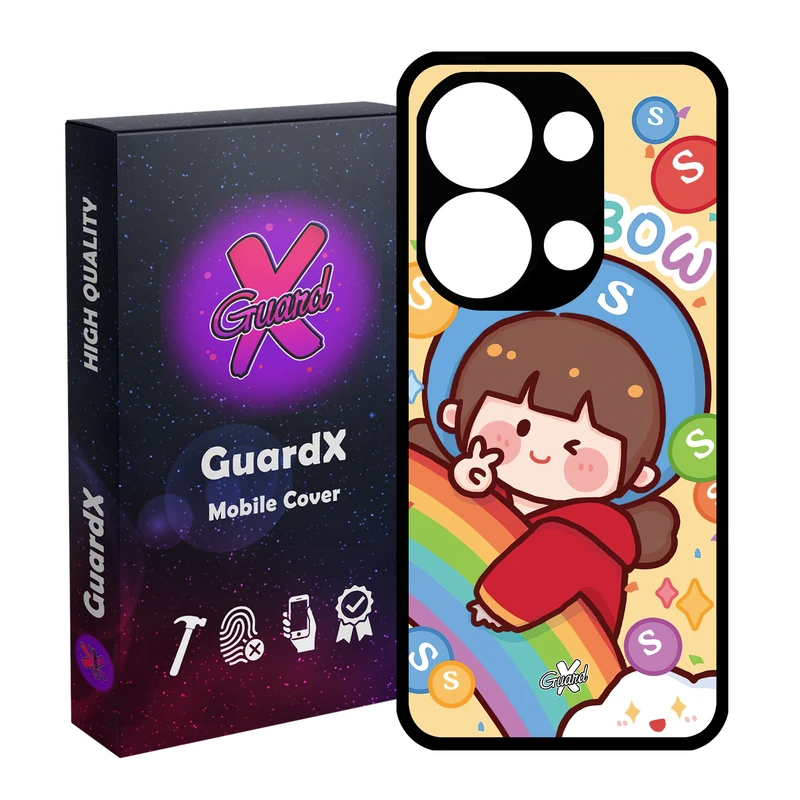 کاور گارد ایکس طرح Girl مدل Glass10520 مناسب برای گوشی موبایل شیائومی Redmi Note 13 Pro 4G / Poco M6 Pro 4G