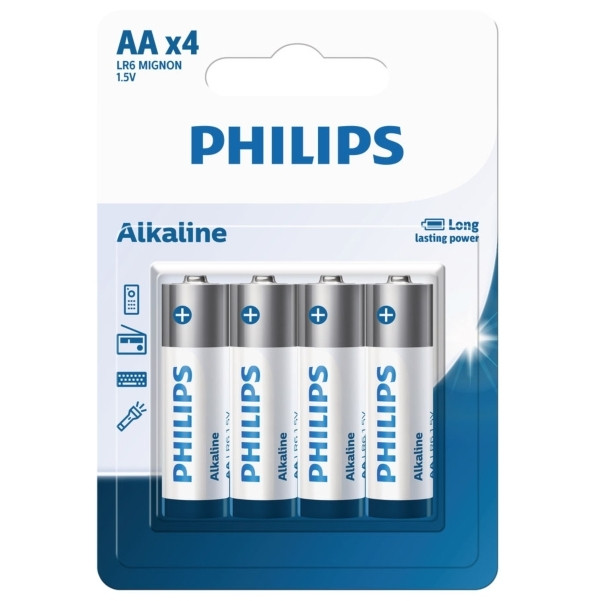 باتری قلمی فیلیپس مدل آلکالاین Alkaline بسته چهار عدد