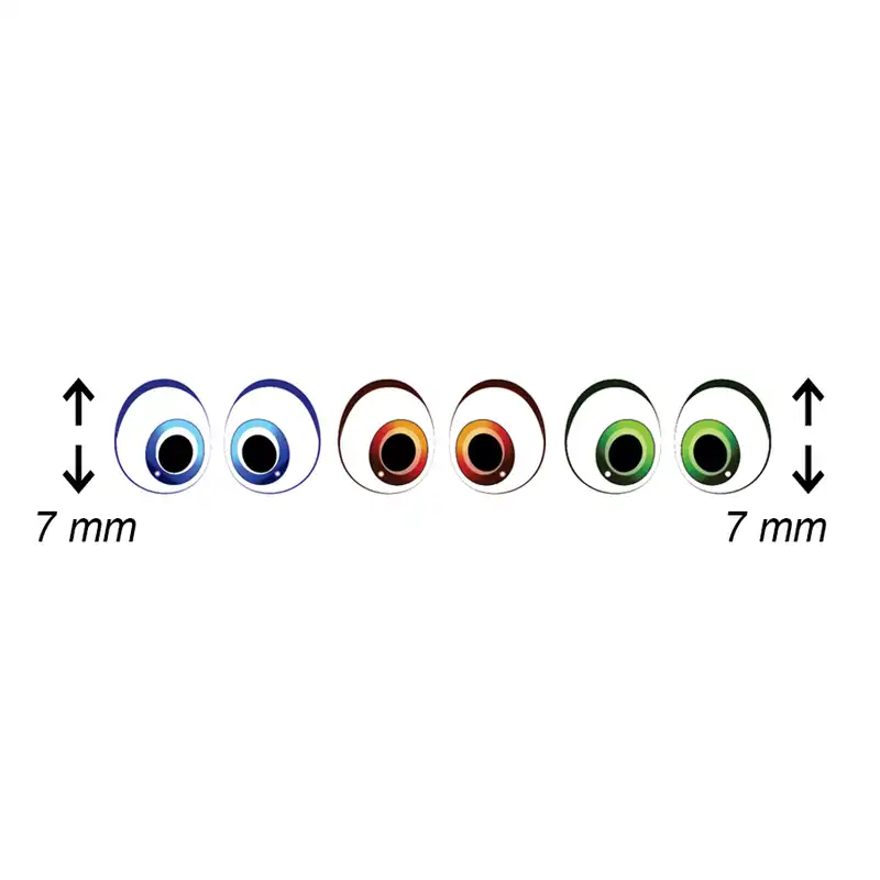چشم عروسک مدل رزینی 7 میل مجموعه 60 عددی