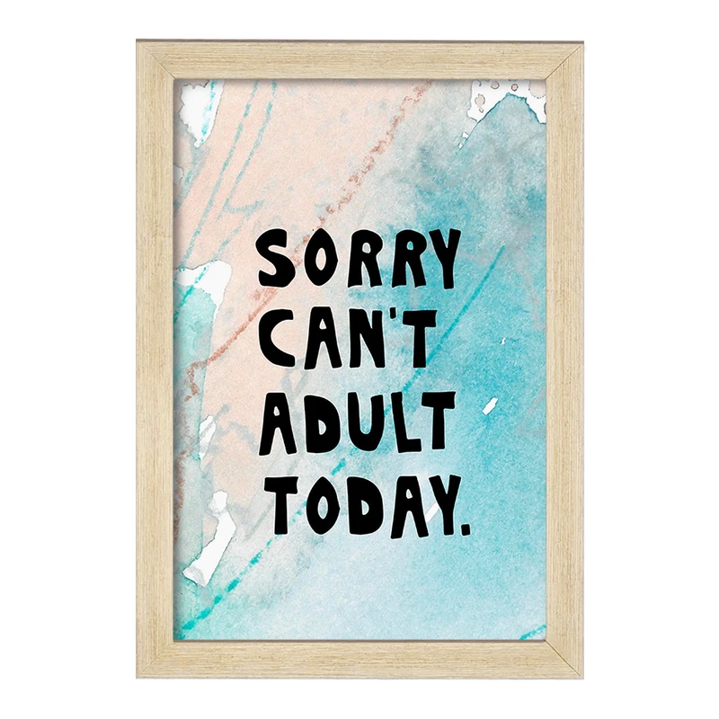 تابلو خندالو مدل Sorry Can't Adult Today کد F11411