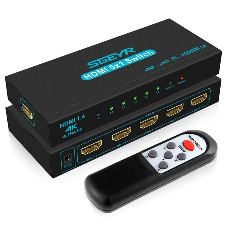 سوییچ 5 پورت HDMI اسجیر کد 5180 3