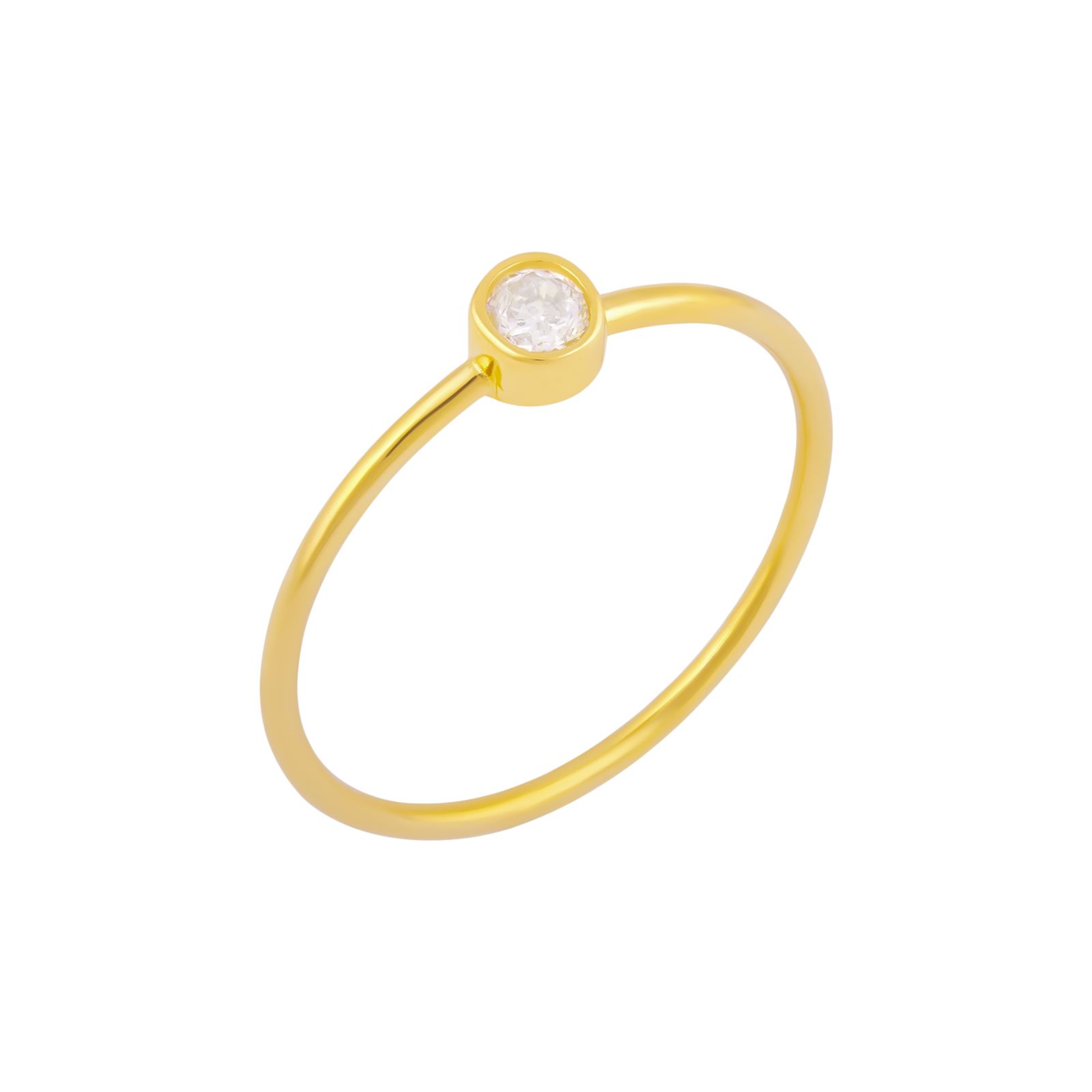 انگشتر طلا 18 عیار زنانه درریس مدل تک نگین رینگ مفتولی سایز 55 - - 3