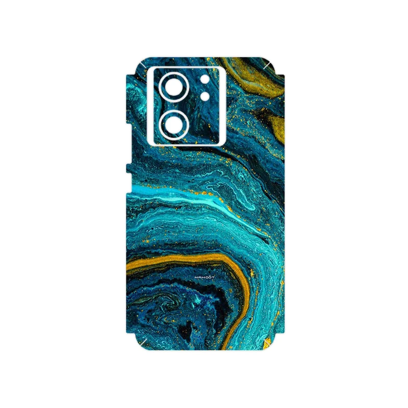 برچسب پوششی ماهوت مدل Turquoise marblewith golden streaks مناسب برای گوشی موبایل شیائومی 13T