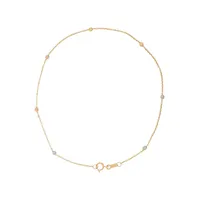 پابند طلا 18 عیار زنانه ترابی گالری مدل گوی البرنادو GAN002