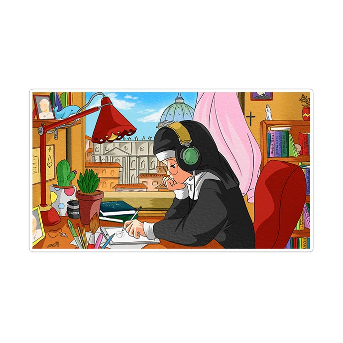 استیکر لپ تاپ ماسا دیزاین طرح Lofi مدل STK1580