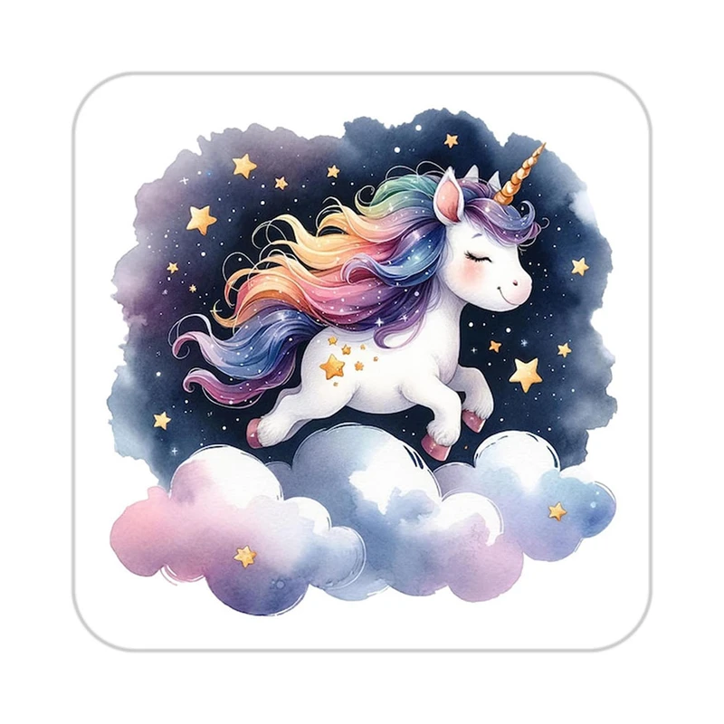 زیر لیوانی کاکتی طرح اسب تک شاخ و یونیکورن مدل mp32645